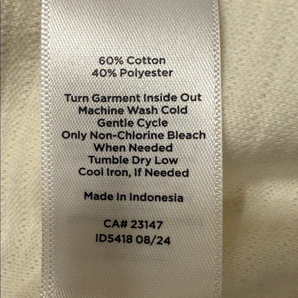 Talbots Ivory Ribbed Collared Pullover Top Medium - Picture 4 of 4